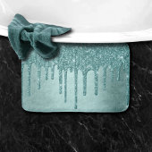Dripping Mint Glitter | Aqua Blauwgroen smelten Po Badmat