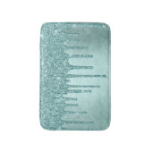 Dripping Mint Glitter | Aqua Blauwgroen smelten Po Badmat (Voorkant Verticaal)