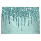 Dripping Mint Glitter | Aqua Blauwgroen smelten Po Groot Cadeauzakje (Voorkant)