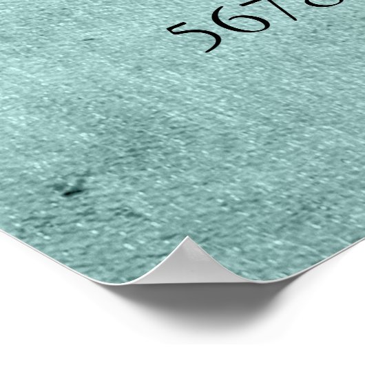 Dripping Mint Glitter | Aqua Blauwgroen Sweet Sixt Poster (Hoek)