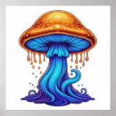 Dripping Mushroom Fantasy Poster (Voorkant)