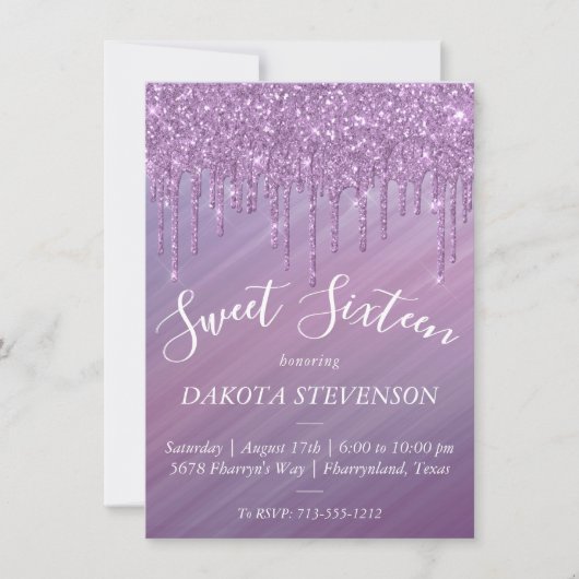 Dripping Ombre Zoet 16 | Paarse gradiënt slijm Kaart (Voorkant)