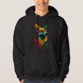 Dripping Paint Art Cardigan Welsh Corgi Corgis Hoodie (Voorkant)