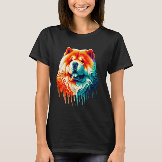 Dripping Paint Art Chow Show T-shirt (Voorkant)