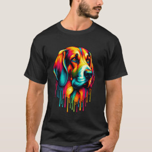 Dripping Paint Art Zwitserse Hound Schweizer Laufh T-shirt