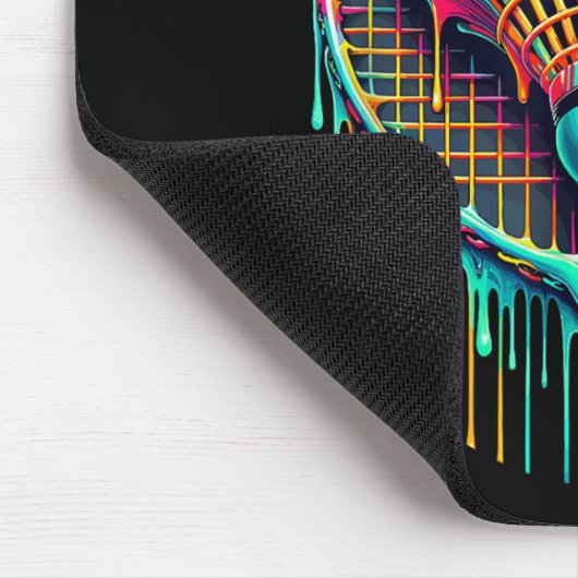 Dripping Paint Badminton Player Shuttle Racket  Muismat (Hoek)