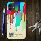 Dripping Paint Business of persoonlijke QR-code Case-Mate iPhone Case