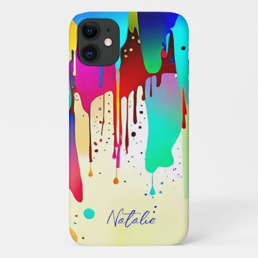 Dripping Paint Handtekening Case-Mate iPhone Case (Achterkant)