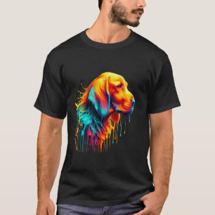Dripping Paint Kunst Bracco Italiano Italiaanse Po T-shirt