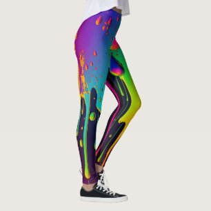 Dripping Paint Leggings - 