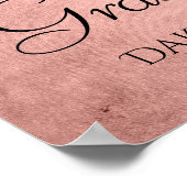 Dripping Peach Glitter | Terra Cotta Afstuderen Poster (Hoek)