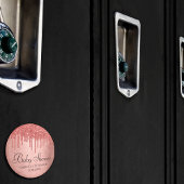 Dripping Peach Glitter | Terra Cotta Koraaldouche Magneet