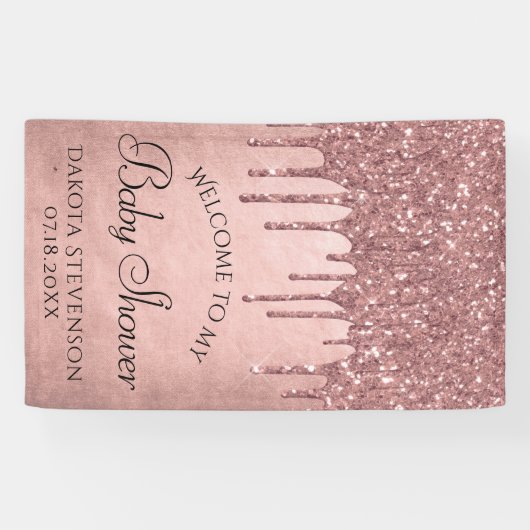 Dripping Peach Glitter | Terra Cotta Koraaldouche Spandoek (Horizontaal)