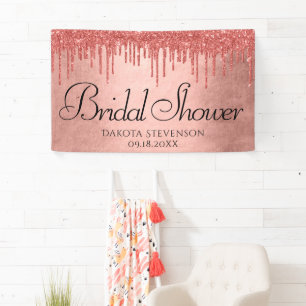 Dripping Peach Glitter Terra Cotta Koraaldouche Spandoek