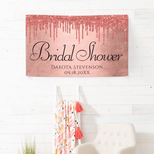 Dripping Peach Glitter | Terra Cotta Koraaldouche Spandoek (Insitu)