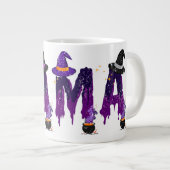 Dripping Purple and Black Mama Witch Hat and Pots Grote Koffiekop (Voorkant rechts)