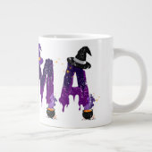 Dripping Purple and Black Mama Witch Hat and Pots Grote Koffiekop (Rechts)