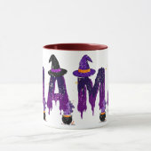 Dripping Purple and Black Mama Witch Hat and Pots Mok (Midden)
