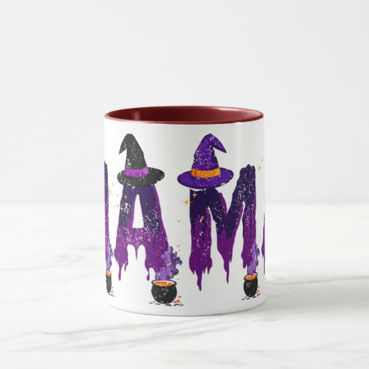 Dripping Purple and Black Mama Witch Hat and Pots Mok (Midden)