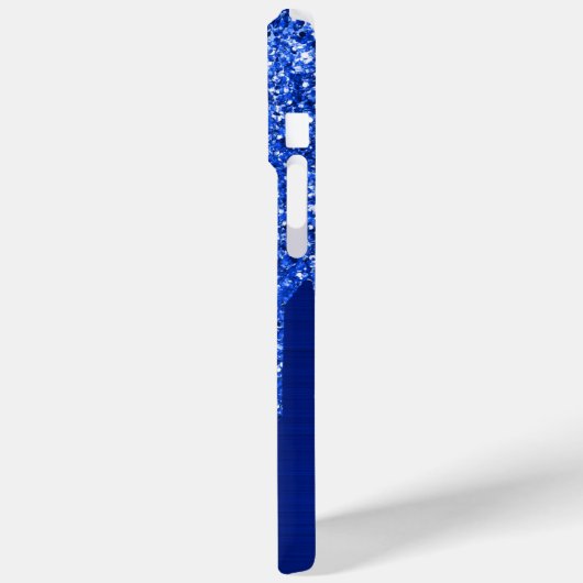 Dripping Royal Blue Glitter Glam Naam Case-Mate iPhone Case (Achterkant / Links)