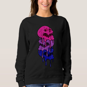 Dripping Skulls Biseksualiteit Vlag Biseksueel Lgb Trui