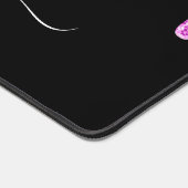 Dripping sparkles roze lavendel en zwart Monogram Bureaumat (Hoek)