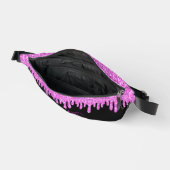 Dripping sparkles roze lavendel en zwart Monogram Heuptasje (Open)