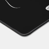 Dripping sparkles zilvergrijs en zwart Monogram Bureaumat (Hoek)