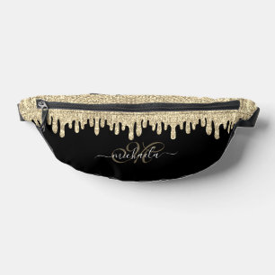 Dripping sprankelend goud en zwart elegant Monogra Heuptasje