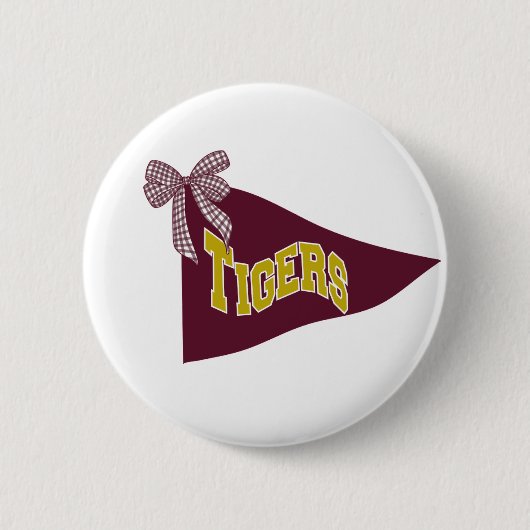 Dripping Springs Tigers School Spirit Speld Ronde Button 5,7 Cm (Voorkant)