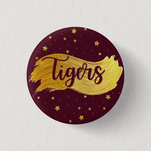 Dripping Springs Tigers Spirit Knop Ronde Button 3,2 Cm (Voorkant)