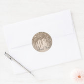 Dripping Taupe Glitter | Champagne Gold Dank u Ronde Sticker (Envelop)