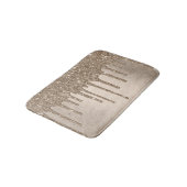 Dripping Taupe Glitter | Champagne Gold motregen Badmat (Gekanteld)