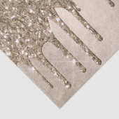 Dripping Taupe Glitter | Champagne Gold motregen Tissuepapier (Detail)