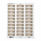 Dripping Taupe Glitter | Champagne retouradres Etiket (Full Sheet)