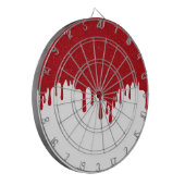 Dripping Tomato Red & White Dartboard Dartbord (Voorkant Links)