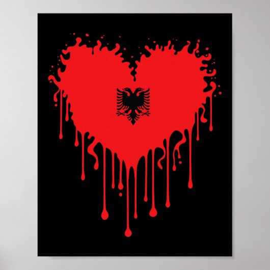 Drippings Heart of Albynia vlag ontwerp voor Proud Poster (Voorkant)