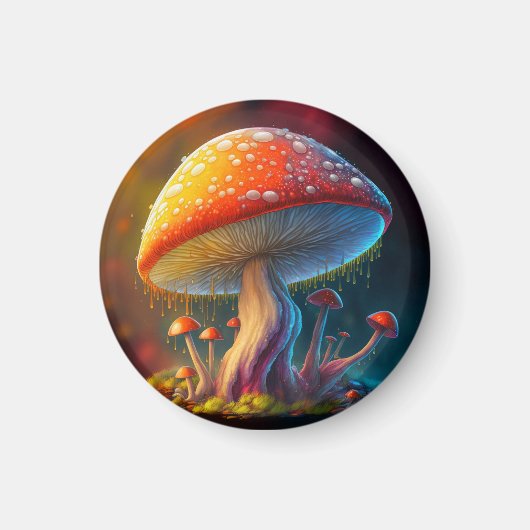 Drippy Amanita Muscaria Magnet (Voorkant)