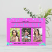 Drippy Drippy Driving Holographic Photo Afstuderen Kaart (Staand voorkant)