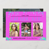 Drippy Drippy Driving Holographic Photo Afstuderen Kaart (Voorkant / Achterkant)