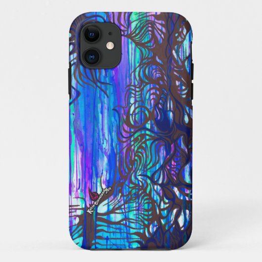 Drippy Trees-telefoondraagtas Case-Mate iPhone Case (Achterkant)