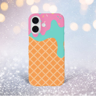 Drippy Waffle Cone Ice Cream iPhone 16 Hoesje