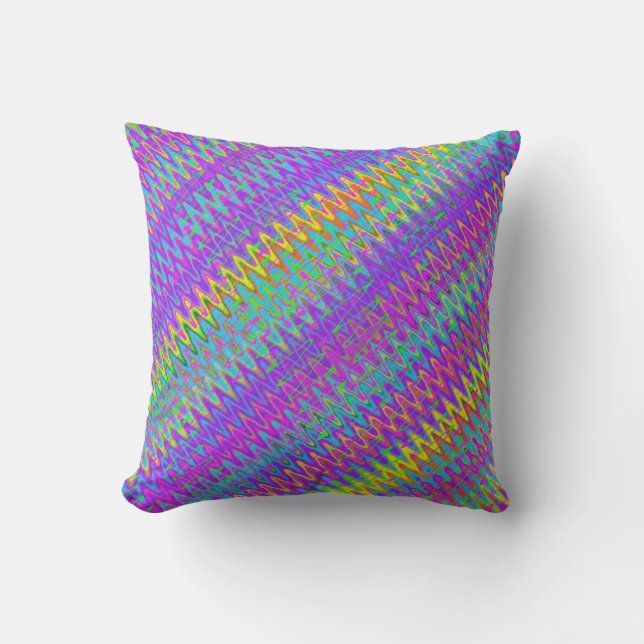 Drippy Zigzag Diagonal Kussen (Voorkant)