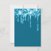 Drips Blue Blauwgroen Glitter Bridal Sweet 16th Kaart (Achterkant)