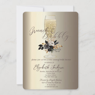 Drips Glass Zwarte Rozen Champagne Brunch & Bubbel Kaart