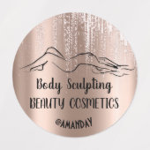 Drips Roze Lichaamscosmetica Balm Zeep Boetseren Labels (Design 2)