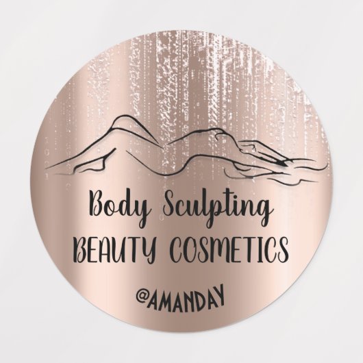 Drips Roze Lichaamscosmetica Balm Zeep Boetseren Labels (Design 1)