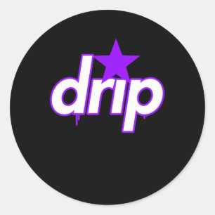 dripsieraden baas slang paarse hiphop ronde sticker