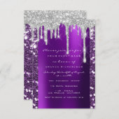 Dript Royal Paars Vrijgezellenfeest Sweet 16th Kaart (Voorkant / Achterkant)