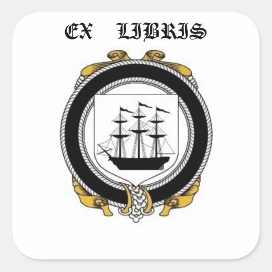 Driscoll Familie Crest Boek Bord Vierkante Sticker (Voorkant)